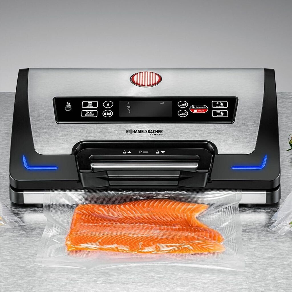 دستگاه وکیوم بسته‌ بندی روملزباخر آلمان ROMMELSBACHER VAC 585 - با طراحی استیل مشکی و امکانات حرفه‌ ای